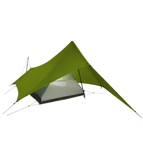 FLAME'S CREED XUNSHANG Ultralight Camping Tent 20D Nylon Both Sides Silicon shelter tarp 1 Person 3 