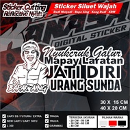 DEDI MULYADI BAPA AING CAR GLASS CUTTING STICKER / DEDI MULYADI CUTTING STICKER LIGHT REFLECTIVE MAT