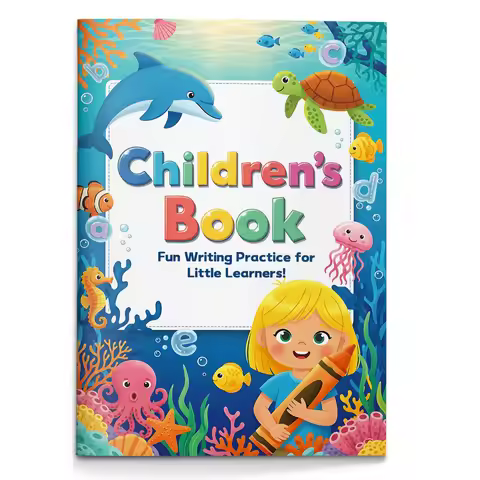 Children’s Writing Practice Book for Kids Workbook with Letters Numbers and Words Learn to Write Bui