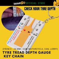 TAYARGO Tyre Gauge Tyre Depth Gauge Tyre Depth Checker Tyre Tread Depth Gauge Tyre Depth Meter Tread