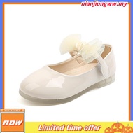 [READY STOCK] 1-7y Princess Sweet Black White Glossy Soft Comfortable Dinner Outing Cover Shoe (size