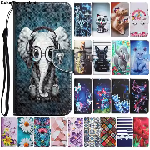 For Redmi 12 Case For Xiaomi Redmi 12 5G & 4G 12C Redmi12 C Redmi12C Case Leather Flip Stand Phone C