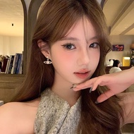 2025 original British Vivienne Westwood French Beauty Planet Pearl Earrings Womens Autumn And Winter