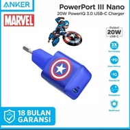 sale Anker PowerPort III Nano-20W - A2633 MARVEL Ed - Capt. America
