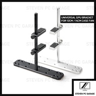 Universal Adjustable Aluminum Alloy Graphics Card GPU Bracket Support Stand for 12cm / 14cm Case Fan (Black / Silver)