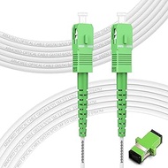 10m/33ft SC/APC to SC/APC Optic Fiber Internet Cable, OS2 Armored Single Mode Fiber Cable, SC APC to