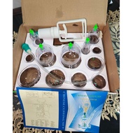 Set Bekam 12pcs Cawan Pam Vakum Manual Sunnah Bekam Tradisional Buang Darah Kotor Set Alat Terapi Be