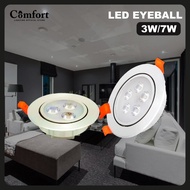 3W 7W LED Downlight LED  Recessed Down Light Ceiling Room Round Downlight Eyeball Spotlight