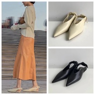 Jil Sander Ladies Bow Knot Pointed Toe Sandals