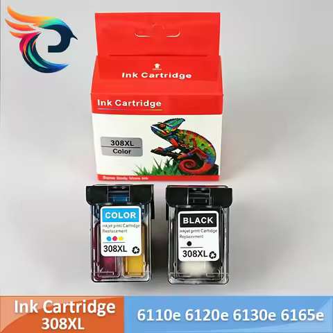 Refillable 308XL Ink Cartridge Remanufactured For HP 308XL for HP Envy 6110e 6120e 6130e 6165e 6500 