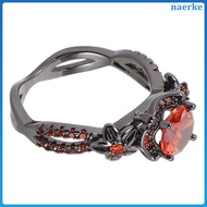 Vintage Gothic Black : Punk Copper with Red Zircon Gothic Style Jewelry for Halloween Christmas Part
