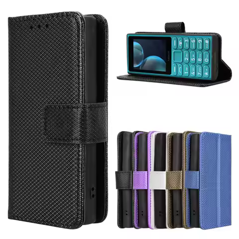 For Nokia 200 4G 2026 108 4G 2024 Case Flip Luxury Diamond Pattern Skin Leather Wallet Lanyard Cover