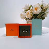 TW4559 Hermes 愛馬仕 豬鼻logo 銀飾戒指Chaine D'ancre Enchainee Ring Silver Size 55