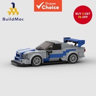 Brian's Nissan Skyline GTR34 Car Building Blocks Assembly Toys Gifts 332PCS Bricks MOC-41655 Buildmo
