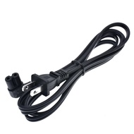 TV Power Cord,6FT/1.8Meter Angled (L-Type Angle) IEC 320 C7 to Nema 1-15P AC Power Cord, NISPT-2 18A