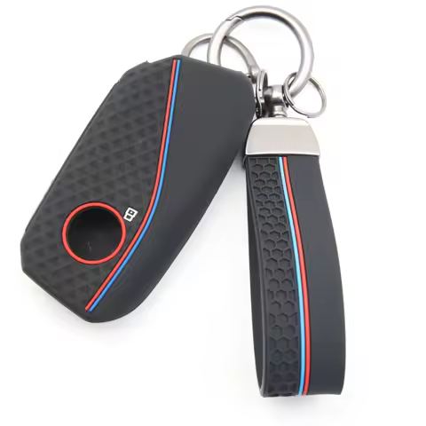Silicone Car Key Fob Ring Chain Cover Case For BMW 530i 540i 550e 750e 740i 760i X1 X2 X5 X6 X7 M5 i
