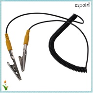 ESPOIR Coiled Cord, Black 180cm / 71" Anti-Static ESD Grounding Cable, Freedom From Tangles Male-to-