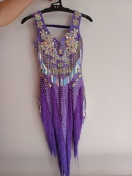 兒童拉丁舞表演服 （深紫色）