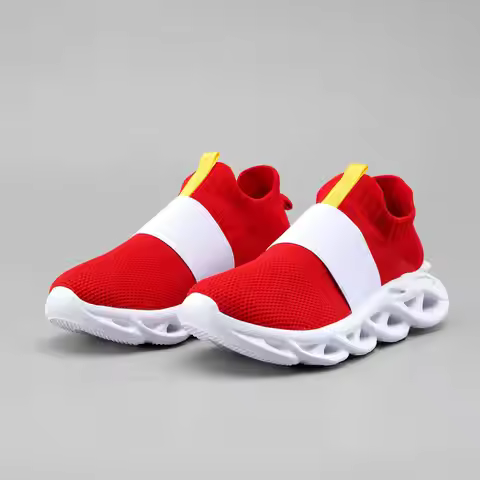 Sonic Shoes For Men For Adult Sonic Zapatillas Sonic Red Sonic Shoes Cartoon Anime Sonic Games Shoes