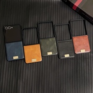 Flip7 Samsung Galaxy Z Flip7 leather Case Samsung Z Flip 6 Flip 5 flip4 Shockproof Phone Creativity 
