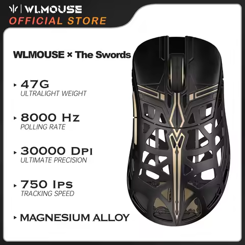 WLMOUSE Sword X 47g Ultra-Light Magnesium Esports Wireless Mouse – PAW3950HS Sensor, 8K Polling Rate