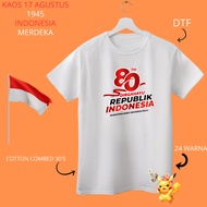 MERAH TSHIRT FOR THE 80TH INDONESIAN INDEPENDENCE DAY, AUGUST 17, 2025, INDONESIA, INDEPENDENCE, RED