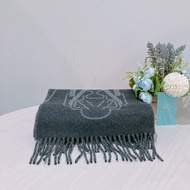 TK1758 HERMES 愛馬仕馬具圖案全羊毛頸巾TETE-A-TETE EQUESTRE SCARF CASHMERE 25CM X 170CM