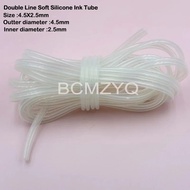 5M Soft Silicone Ink Hose Tube Double Line 4.5*2.5m For Mutoh VJ1604 VJ1624 RJ900C 7880 9880 DX5 Pum