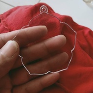 Flower pentagon medal plate 7cm x 7cm 2 mm thick