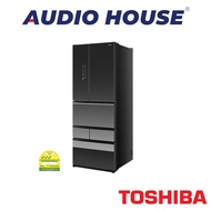 TOSHIBA GR-RM631WE-PGX(B1)  488L MULTI-DOOR FRIDGE  COLOUR: MIRROR GLASS BLACK  3 TICKS  2 YEARS WARRANTY BY AGENT