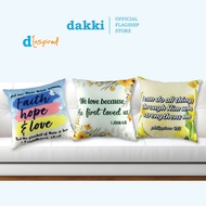 Dakki 18"x18" Bible Verse Throw Pillow