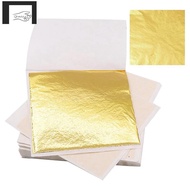 200 Piece Gold Sheets Gold Foil for Art Gilding Flakes Multipurpose 8.5x8 cm Gold Leaves Flakes Gold