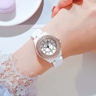 GEDI GEDI Influencer Couple Watch Pair Trendy Fashionable Unique Ceramic Diamond Men Quartz Waterpro