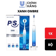 Bàn Chải Điện P/S S100 PRO - Công Nghệ Sóng Âm Chải Sạch Mảng Bám Tới 10X - Xanh Ombre