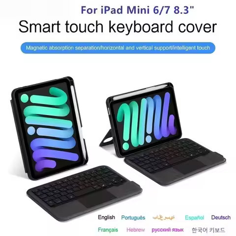 TouchPad Keyboard For iPad Mini 6 Case for iPad Mini 6 8.3 Inch Tablet Funda for iPad Mini 7 Mini6 8