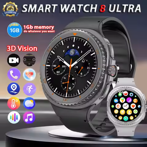 2025 New DT Watch 8 Ultra Smart Watch Men 1GB Memory Video GPS NFC 47mm AMOLED Fitness Sports Tracke