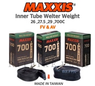 LOTใหม่ ยางในเสือหมอบ Maxxis Welter Weight หัวศรสามารถถอดได้ น้ำหนักเบา 26 27.5 29 700x23-32  (ราคาต่อ 1 เส้น)