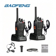 2PCS BF-88E Walkie Talkie Rechargeable Ultra-Long Standby Two Way Radio 16CH