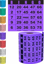 250 Bingo Game Cards, Purple (8 Color Selection), 4” x 3.5”, for Every Events, Customizable Book, Si