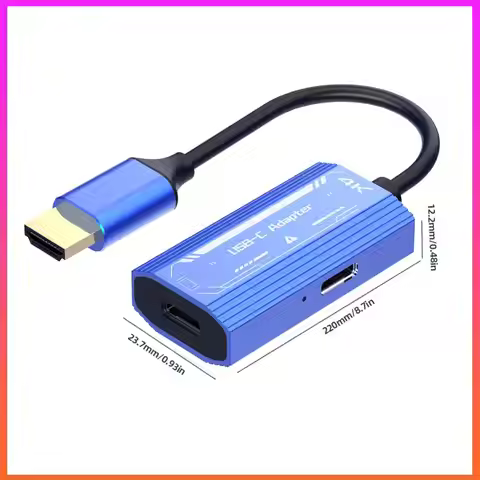 4K 60Hz HDMI-Compatible To Type C Converter DC 5V Aluminum Alloy for XREAL/Rokid Air AR Glasses for 