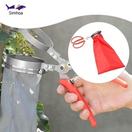 [Simhoa] Multifunctional Fruit Picker Steel Harvesting Tool Compact Storage Bag Fruit Plucker for Ga