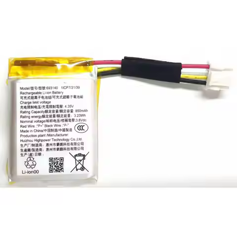 3.8V 850mAh 693140 Rechargeable lithium-ion Bluetooth Speaker Battery 1ICP7/31/39