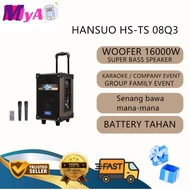 [Super Bass] HANSUO HS-TS 08Q3 8 Inc WOOFER 16000W PORTABLE WIRELESS BLUETOOTH SPEAKER RECHARGERABLE