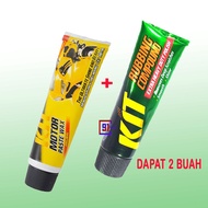 PAKET Kit Paste Wax ORIGINAL Pengkilap Body Motor Mobil + KIT Rubbing Compound Poles 60g - Kit Poles