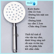 Bộ Tay Sen Tắm Vòi Tròn 100% INOX 304 RN219 Và Dây Sen Cài Sen HÀNG CAO CẤP Tay Sen Nước Phun Xa Mạn