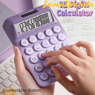 JENNIFERDZ Solar Desktop Calculator, creative Candy Color 12 Digits Calculator, Desktop Calculator H
