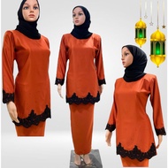 🔥 CLEARANCE 🔥 ORANGE BATA / ORANGE BRICK BAJU KURUNG MODEN RAYA