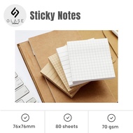 Sticky Notes 76x76mm Contents of 80 sheets post-it memopad korean stationery japanese stationery muj