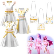 Kpop Demon Hunters Cosplay Costume RUMI ZOEY MIRA Skirt Outfit Black/White KPOP Stage Performance Ou