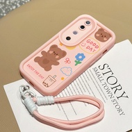 GANTUNGAN Casing hp for VIVO V40 5G V40 Pro 5G V40 Lite 5G Y200 5G Y300 5G Case Rainbow Pattern Casi